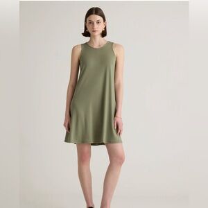Quince Tencel Jersey Mini Swing Dress Size Small in Sage NWT